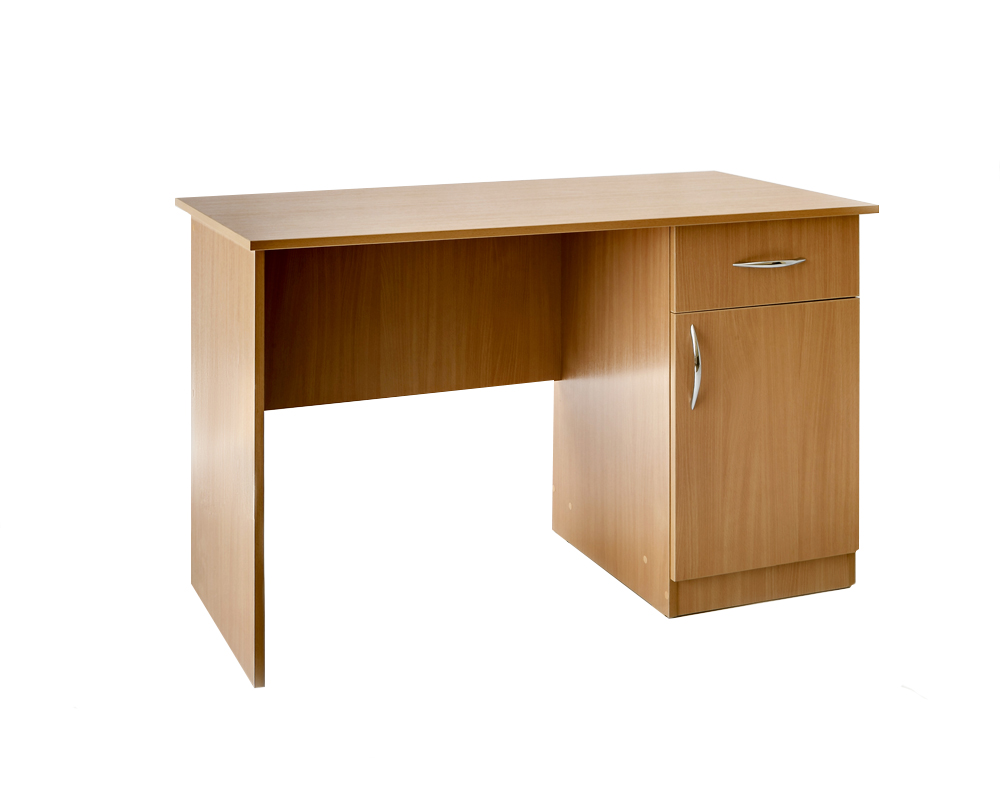 Стіл письмовий однотумбовий серія "БЮРО" СП-1Я (ДСП бук) Сільф